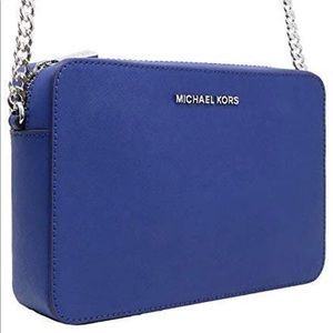 MK Jet Set East West Crossgrain Leather Crossbody